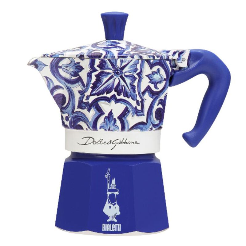 Bialetti Moka Express 3 Cup D&G Blu Mediterraneo image number 0